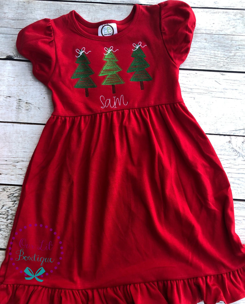 Girls Christmas Tree Shirt - Girls Christmas Shirt - Christmas Tree- Girl - Christmas Shirt - Pink Christmas Tree