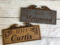 Personalized Wood Address - Monogram Sign - Arched Address Sign - Custom Wood Sign - Horizontal Address Sign - Address Plaque - House Number