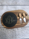 Personalized Charcuterie - Personalized Cheese Board - Wood Charcuterie Board - Slate Cheese Board -Housewarming - Wedding - Bridal Shower
