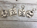 Personalized Sports Keychains - Wood Keychains - Sports Keychain - Laser Engraved - Kids Keychain - Gymnastics - Soccer - Baseball - Hockey