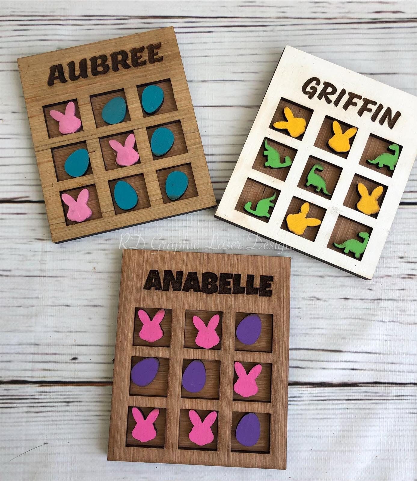 Easter Tic Tac Toe - Personalized Game - Easter Game - Basket Filler - Kids Game - Personalized Tic Tac Toe Game -