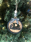 Christmas Ornament - Monogram Chrsitmas Ornament - Christmas Last Name Ornament - Family Monogram Ornament - Farmhouse Ornament - Gift