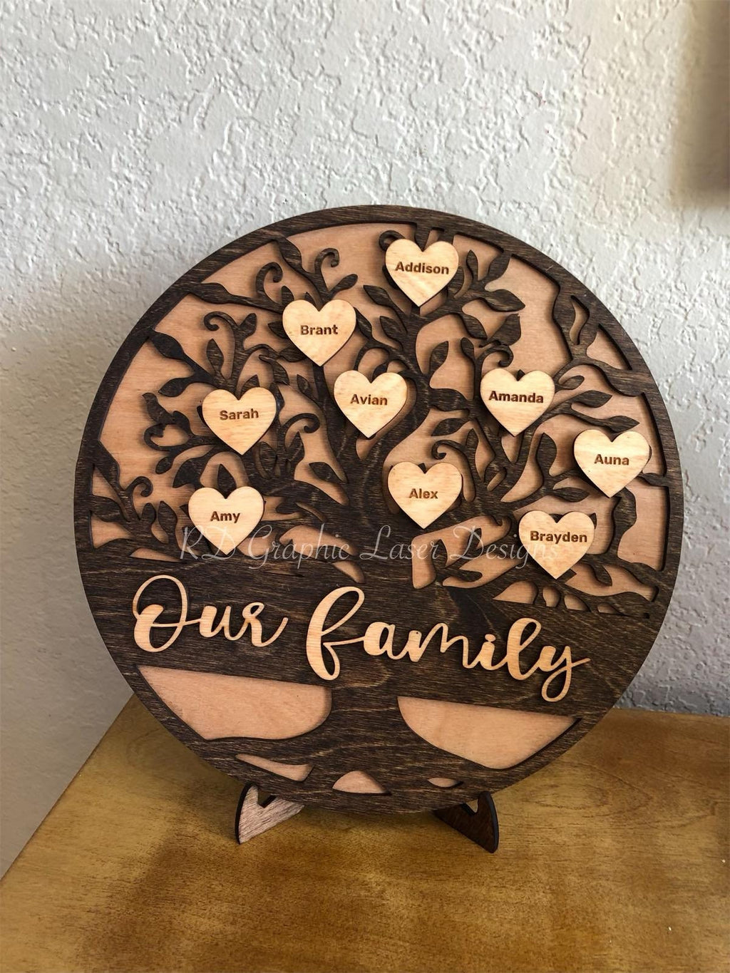 Mother's Day Personalized Family Tree - Mothers Day Family Sign -Mothers Day Gift - Family Tree Gift - Grandparent Gift - Engraved
