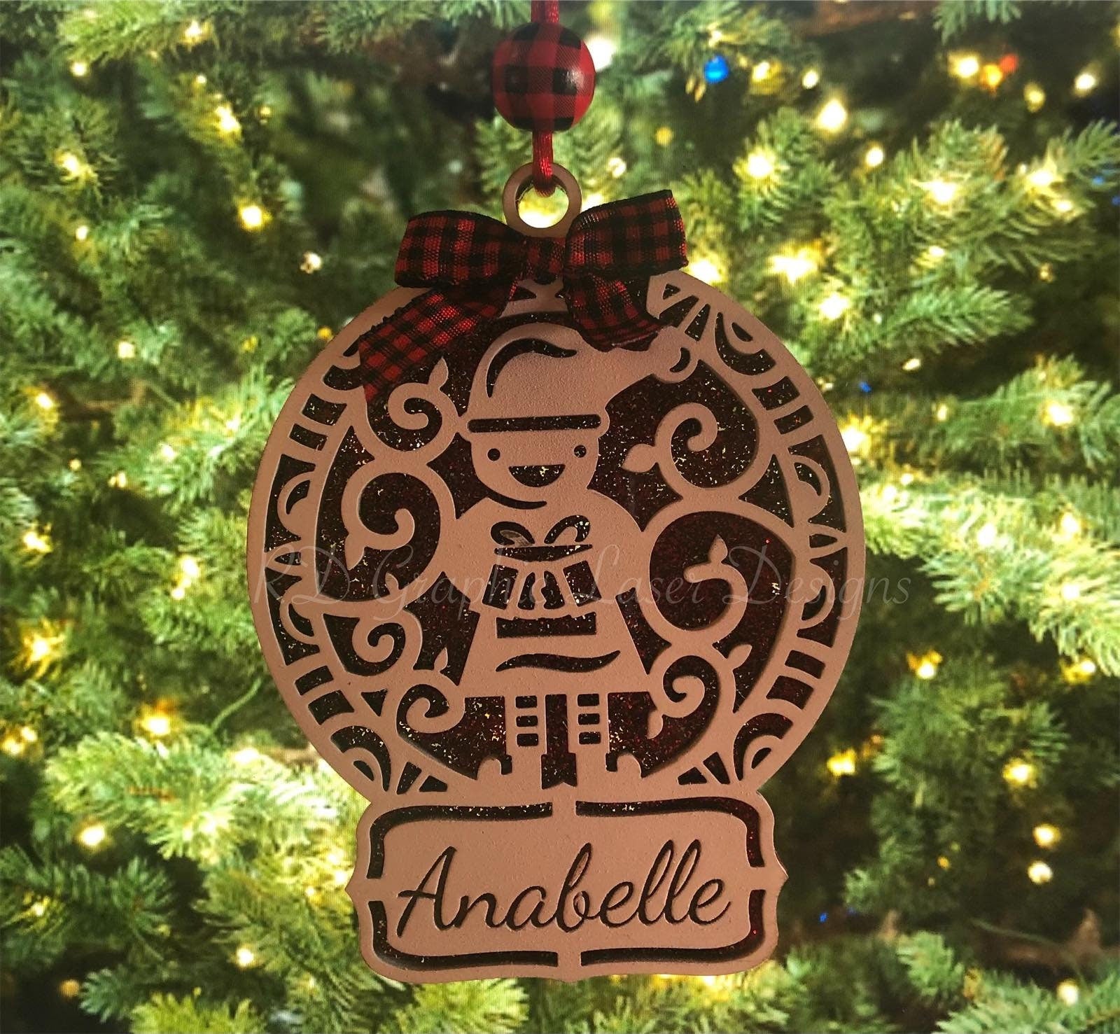 Laser cut Wood Christmas Ornament - Rustic Decor - Christmas Decor - Wood Ornaments - Christmas Gift - Personalized - Farmhouse Christmas