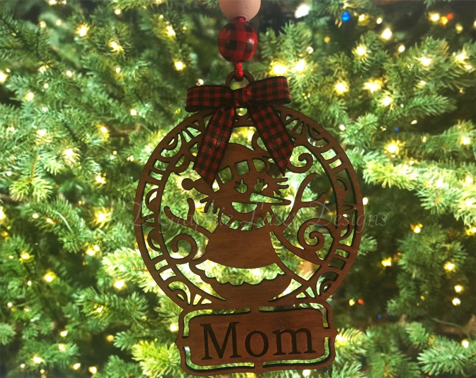 Laser cut Wood Christmas Ornament - Rustic Decor - Christmas Decor - Wood Ornaments - Christmas Gift - Personalized - Farmhouse Christmas