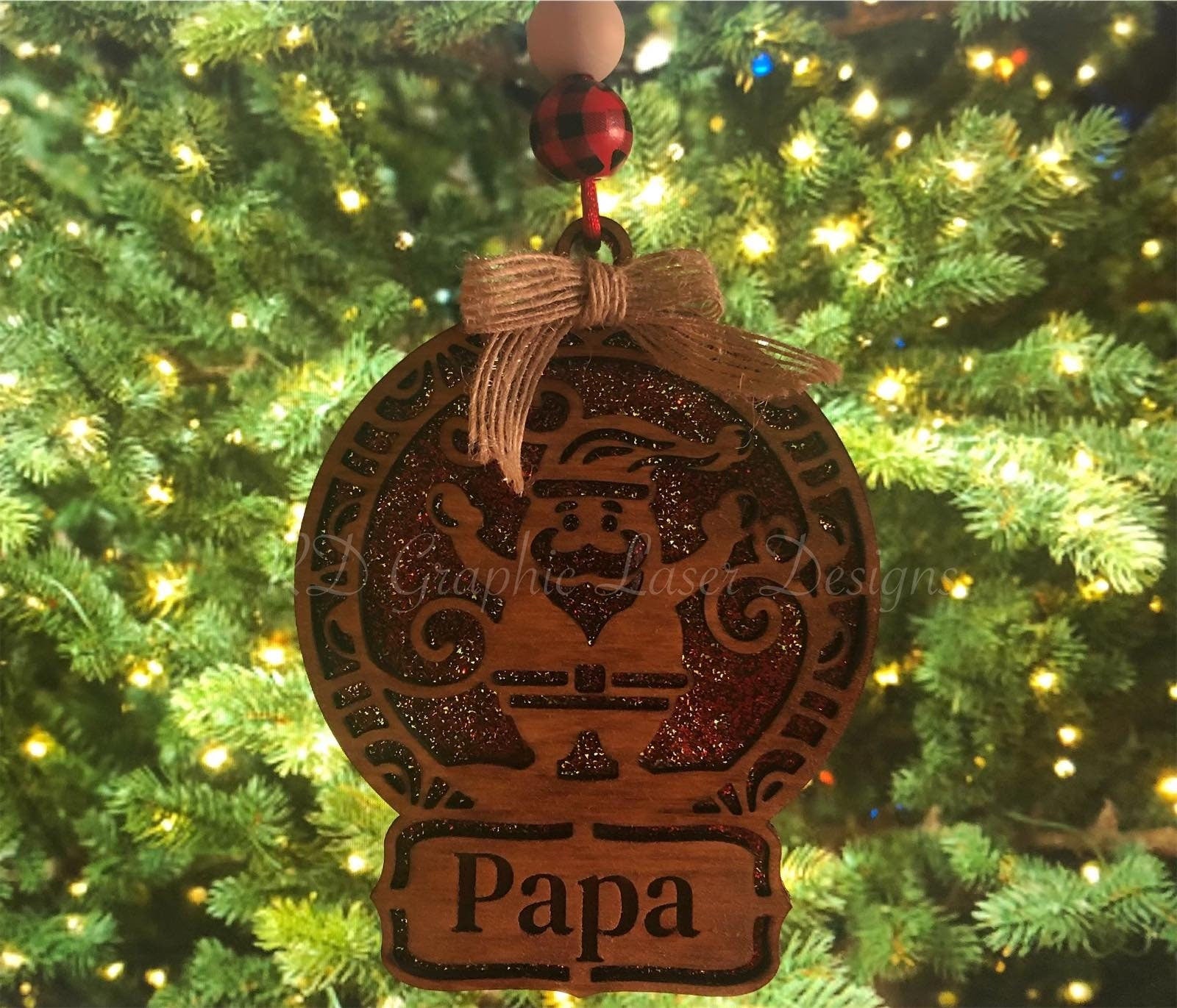 Laser cut Wood Christmas Ornament - Rustic Decor - Christmas Decor - Wood Ornaments - Christmas Gift - Personalized - Farmhouse Christmas