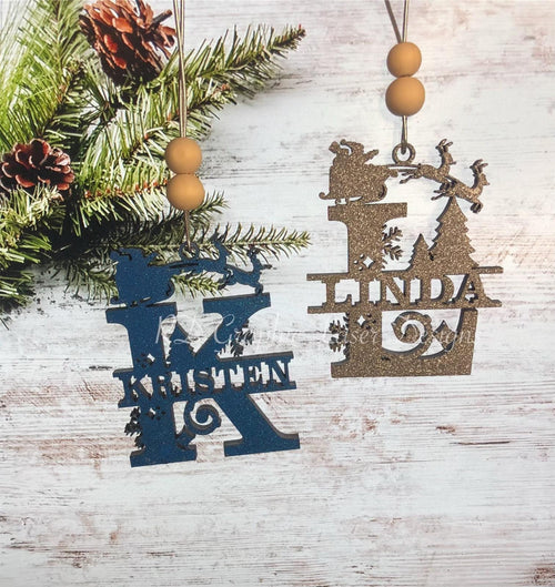 Christmas Ornament - Monogram Chrsitmas Ornament - Christmas Last Name Ornament - Family Monogram Ornament - Gifts for Friends