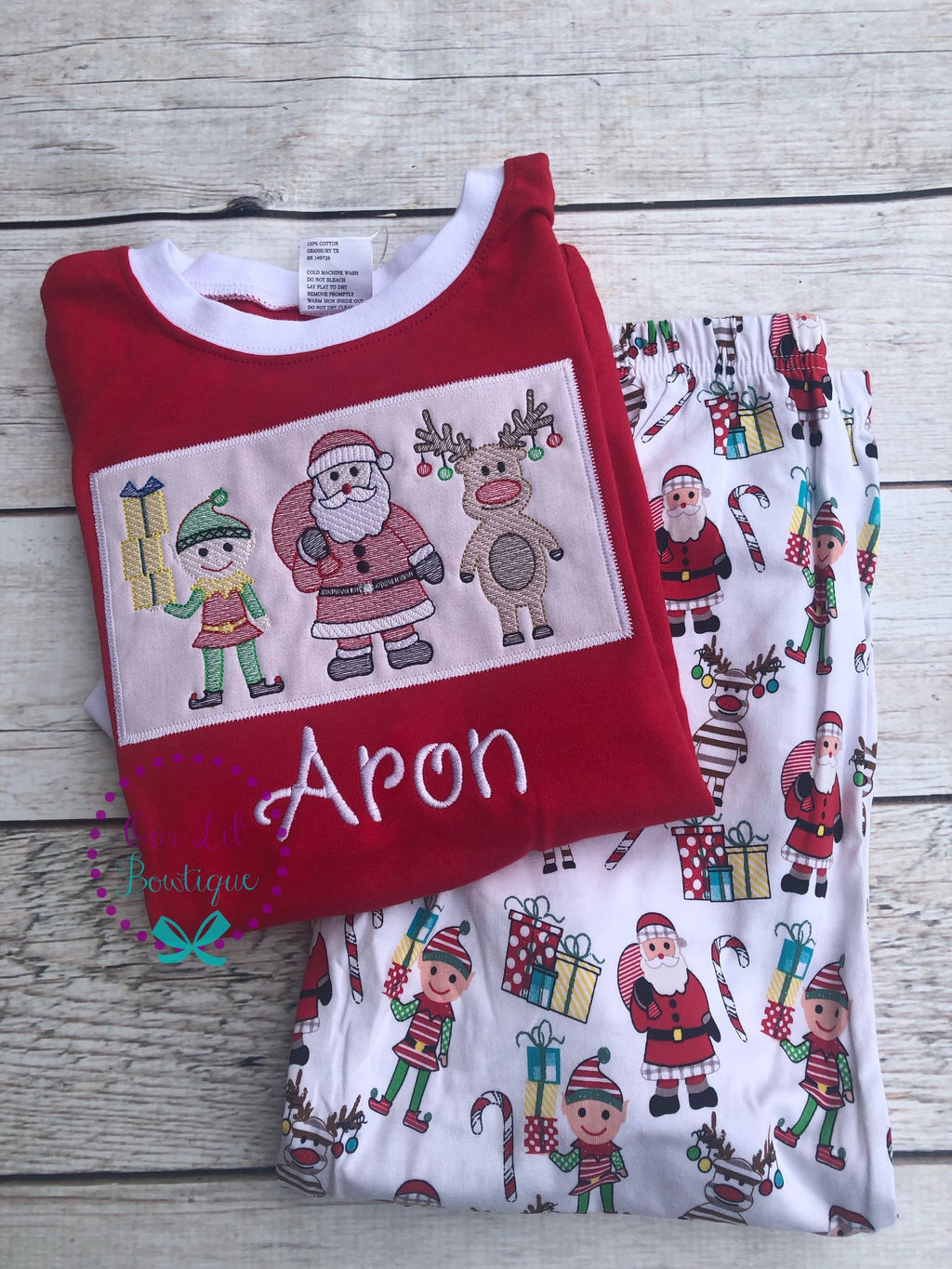 PRE-ORDER Santa Pajamas - Christmas Pajamas - Santa PJs-Girls Christmas Pajamas - Boys Christmas Pajamas - Santa Christmas - Matching PJS