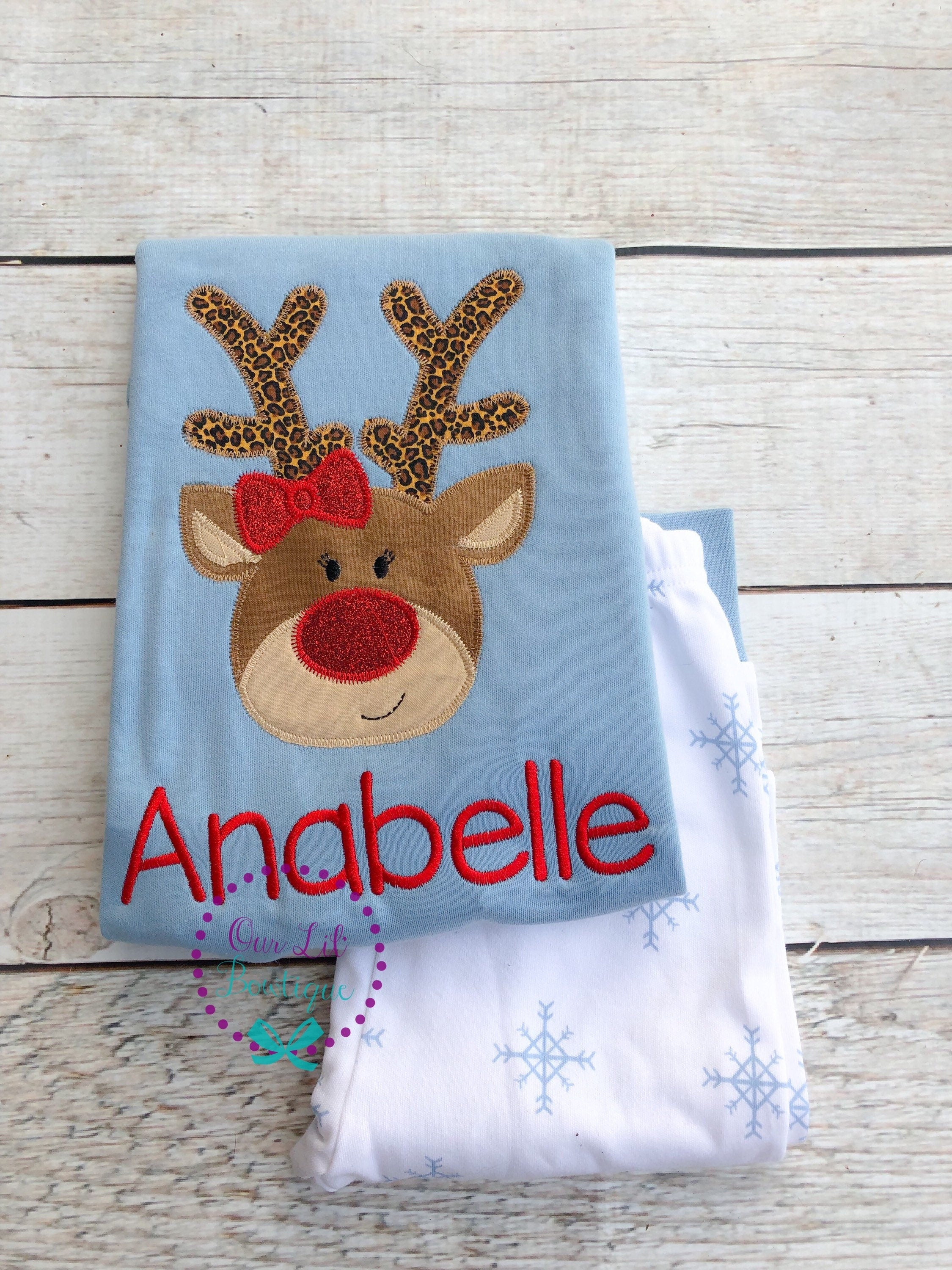 PRE-ORDER Reindeer Pajamas - Christmas Pajamas - Reindeer PJS- Girls Christmas Pajamas - Boys Christmas Pajamas - Christmas PJs