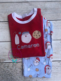PRE-ORDER Cookies & Milk Pajamas - Christmas PJs- Pajamas- Personalized Christmas PJs - Christmas Cookies - Matching Christmas Pajamas