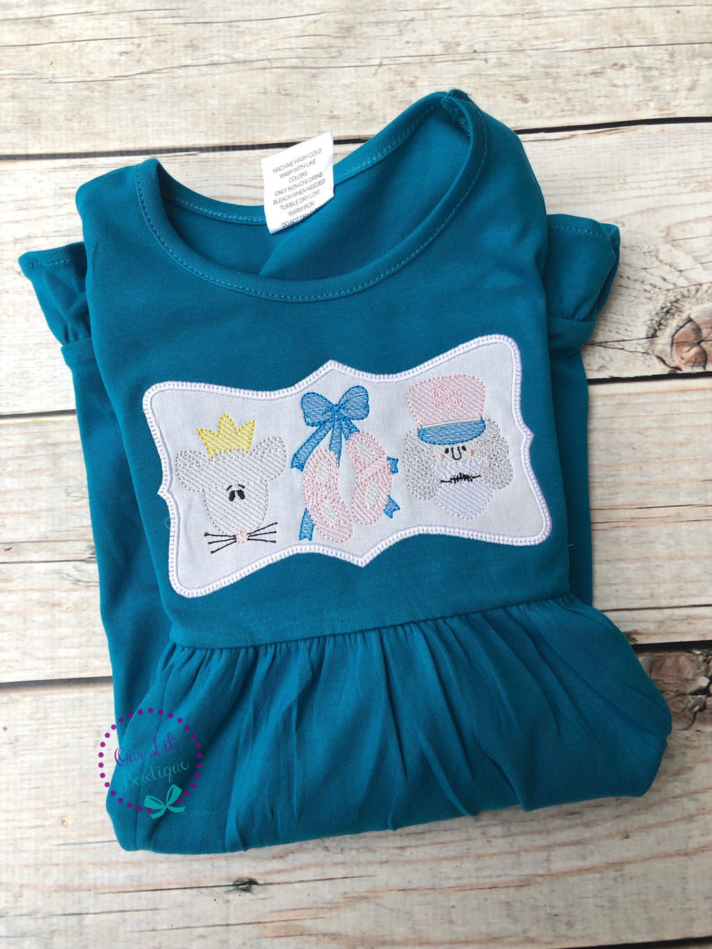 Personalized Nutcracker Christmas Dress: Embroidered Girls Holiday Outfit
