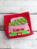 Old Christmas Truck - Girls Christmas Truck- Christmas Tree - Girls Christmas Shirt - Raglan - Personalized Shirt