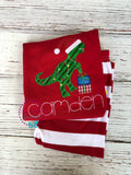 PRE-ORDER - Dinosaur Christmas Pajamas - Christmas PJs- Pajamas- Personalized Christmas PJs - Matching Christmas Pajamas - Dinosaur