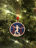 Baseball Ornament - Wooden Hanging Christmas Tree Ornament-Baseball Lover-Baseball Gift-Personalized Baseball Ornament - Baseball Team Gift