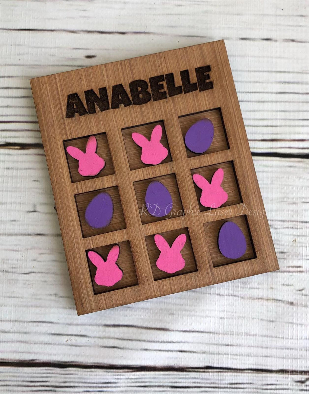 Easter Tic Tac Toe - Personalized Game - Easter Game - Basket Filler - Kids Game - Personalized Tic Tac Toe Game -