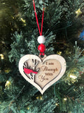 Cardinal Ornament - Christmas Ornament - Gifts for Loss - Memorial Ornament - I Am Always With You - Cardinal Christmas Ornament
