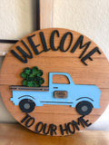 Holiday Door Hanger - interchangeable Season Sign - Door Hanger - 3D Truck Sign - Farmhouse Truck Sign - 3D Welcome Sign