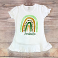 Personalized St. Patrick's Day Rainbow Girl's Shirt