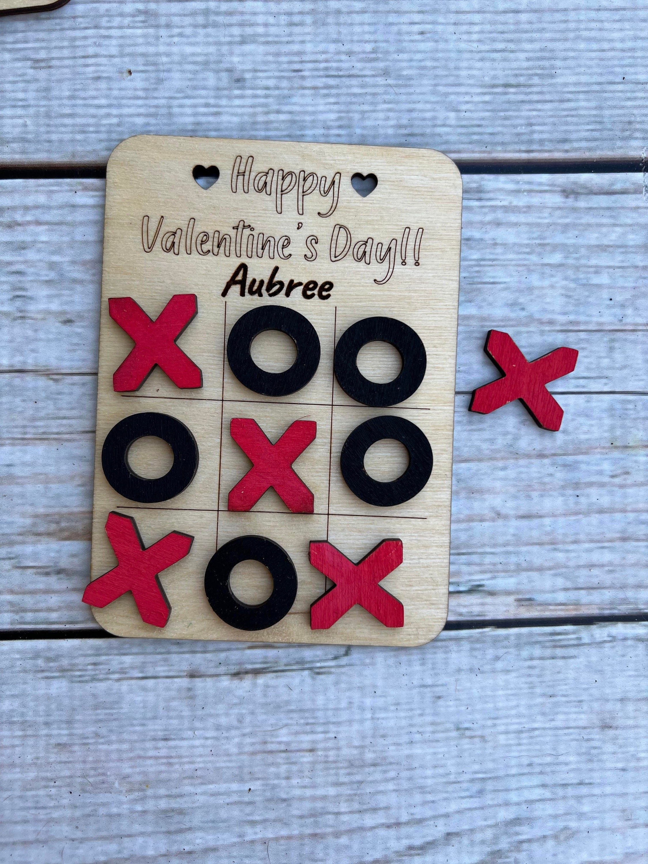 Valentine Tic Tac Toe - Personalized Game - Valentine Game - Kids Valentine Gift - Kids Game - Personalized Tic Tac Toe Game - Gift