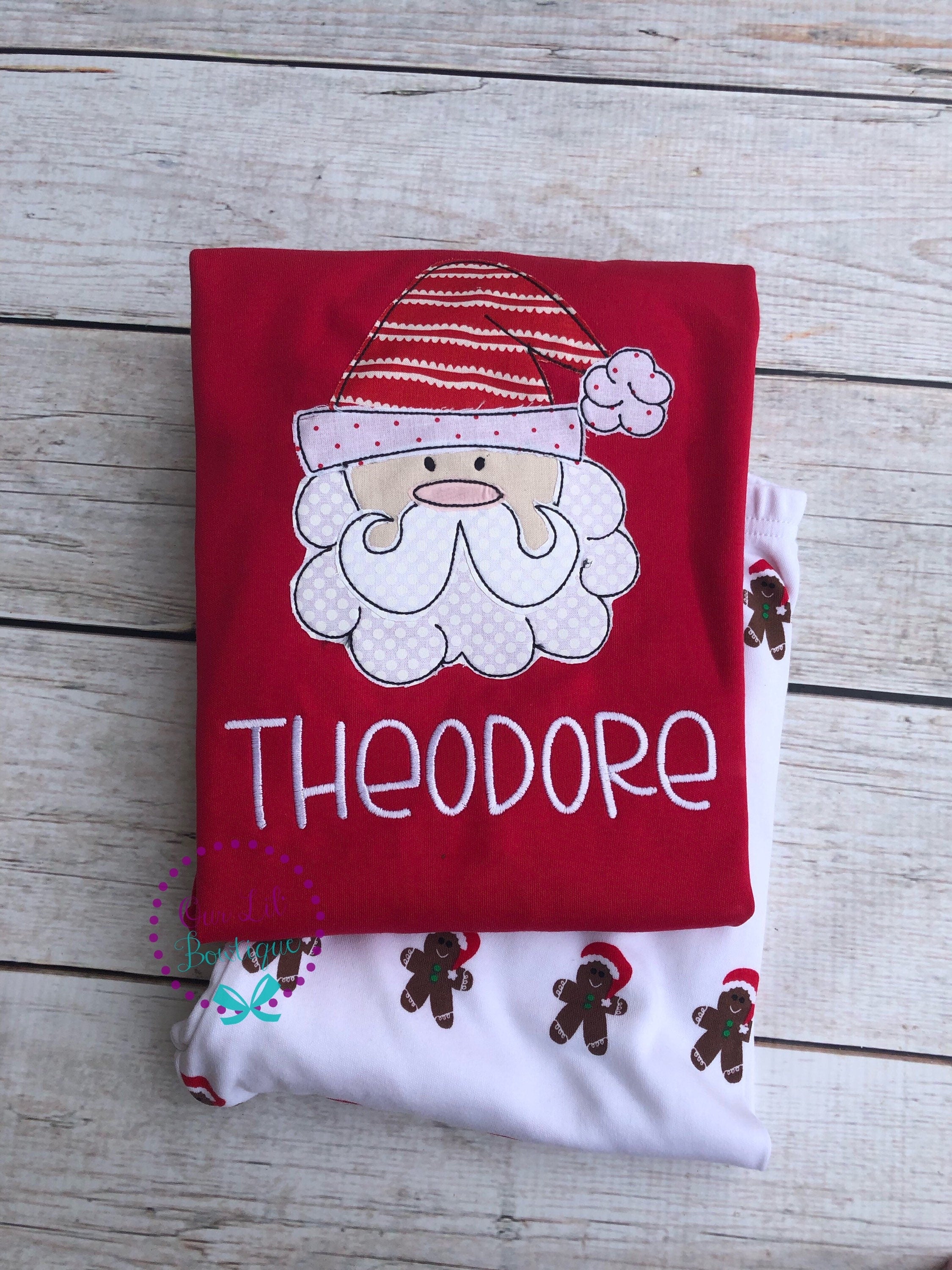 PRE-ORDER Santa Pajamas - Christmas Pajamas - Santa PJs-Girls Christmas Pajamas - Boys Christmas Pajamas - Santa Christmas - Matching PJS