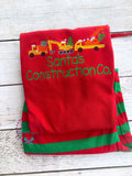 PRE-ORDER Embroidered Christmas Construction Pajamas: Personalized Xmas PJs