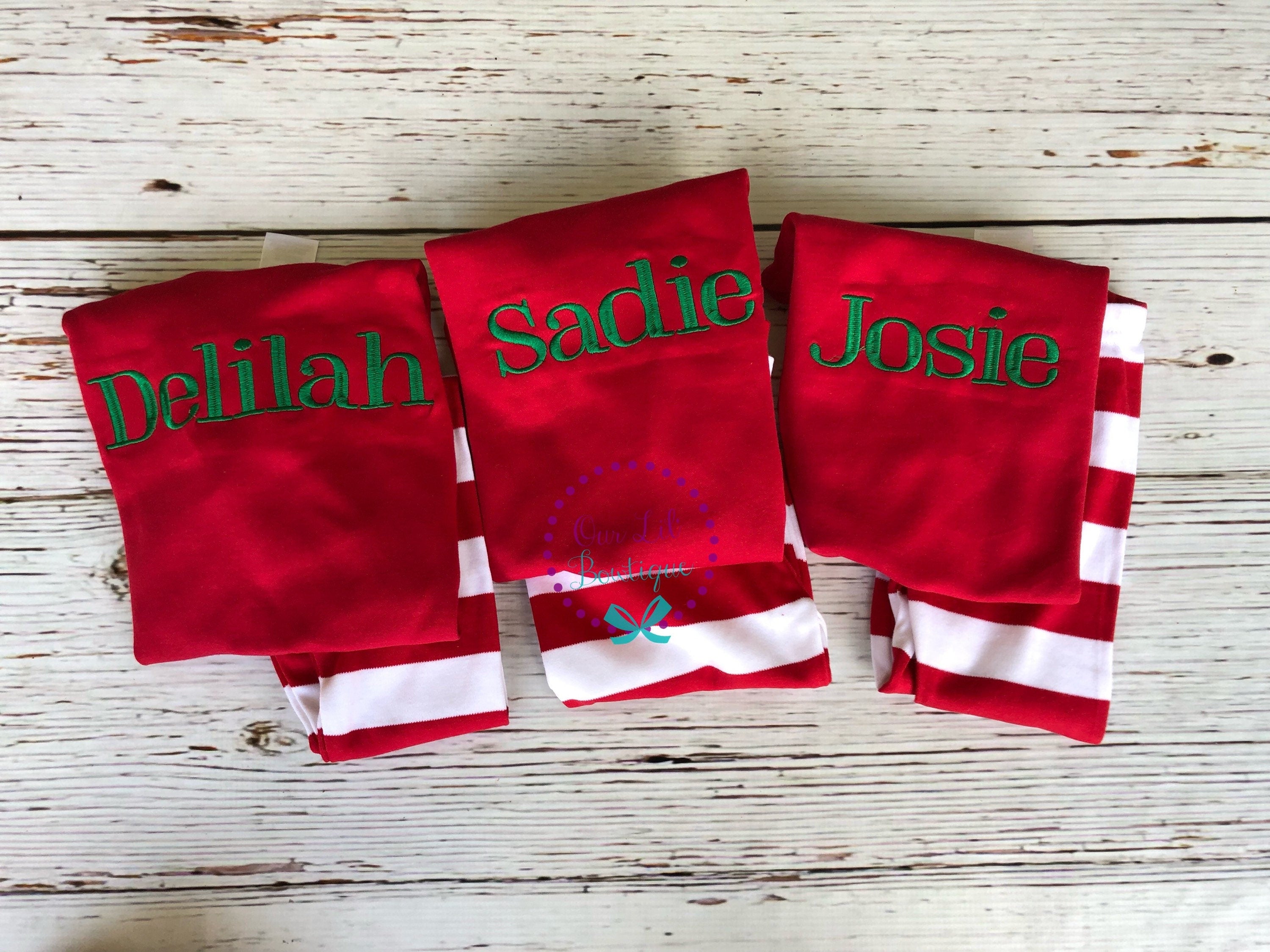 PRE-ORDER Christmas Pajamas - Christmas PJs- Pajamas- Personalized Christmas PJs - Monogrammed Christmas Pajamas -Matching Christmas Pajamas