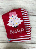PRE-ORDER Christmas Tree Pajamas - White Christmas Tree - Christmas Pajamas - Santa PJS- Girls Christmas Pajamas - Boys Christmas Pajamas
