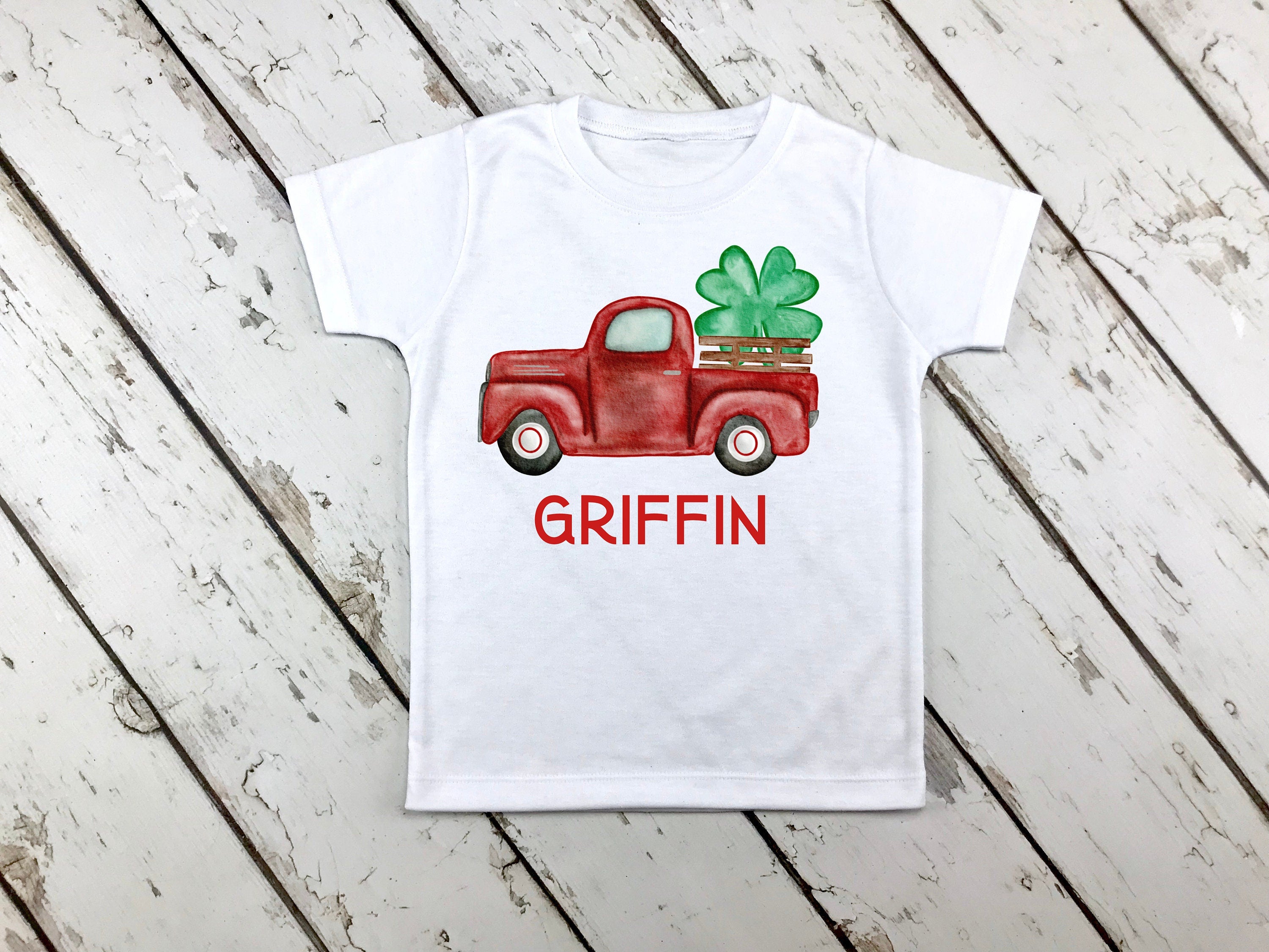 Personalized St Patricks Day Shirt: Shamrock Truck Tee