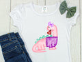 Girls Valentine Dinosaur Shirt: Pink Dino Heart Tee