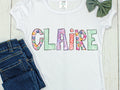 Personalized Valentine Name Shirt: Girls Heart Tee