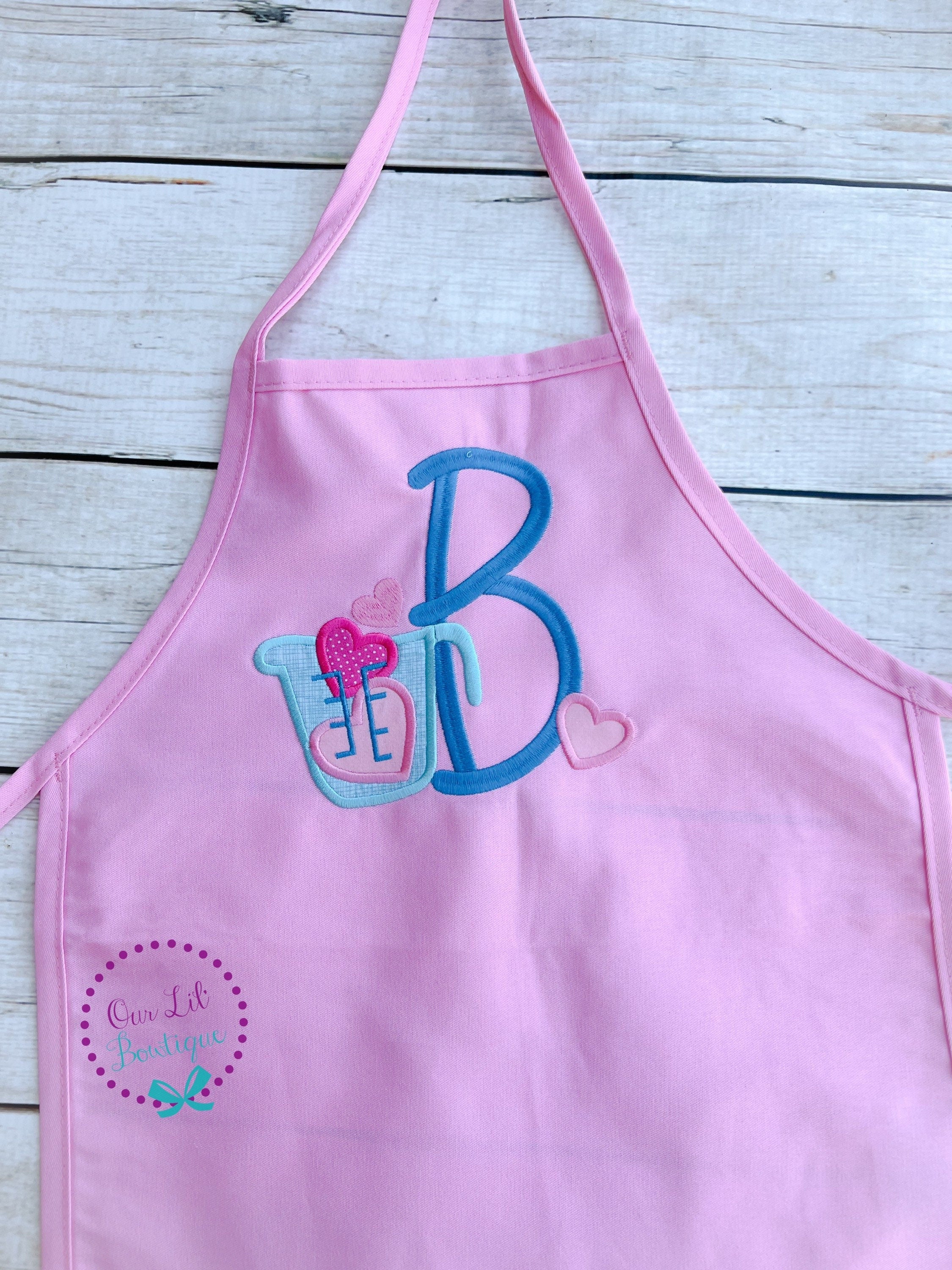 Personalized Kids Apron: Initial & Measuring Cup Design