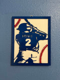 Baseball Personalized Sign - Baseball Silhouette - Baseball Sign - Wooden Baseball Sign - Baseball Lover-Baseball Gift- Baseball Team Gift