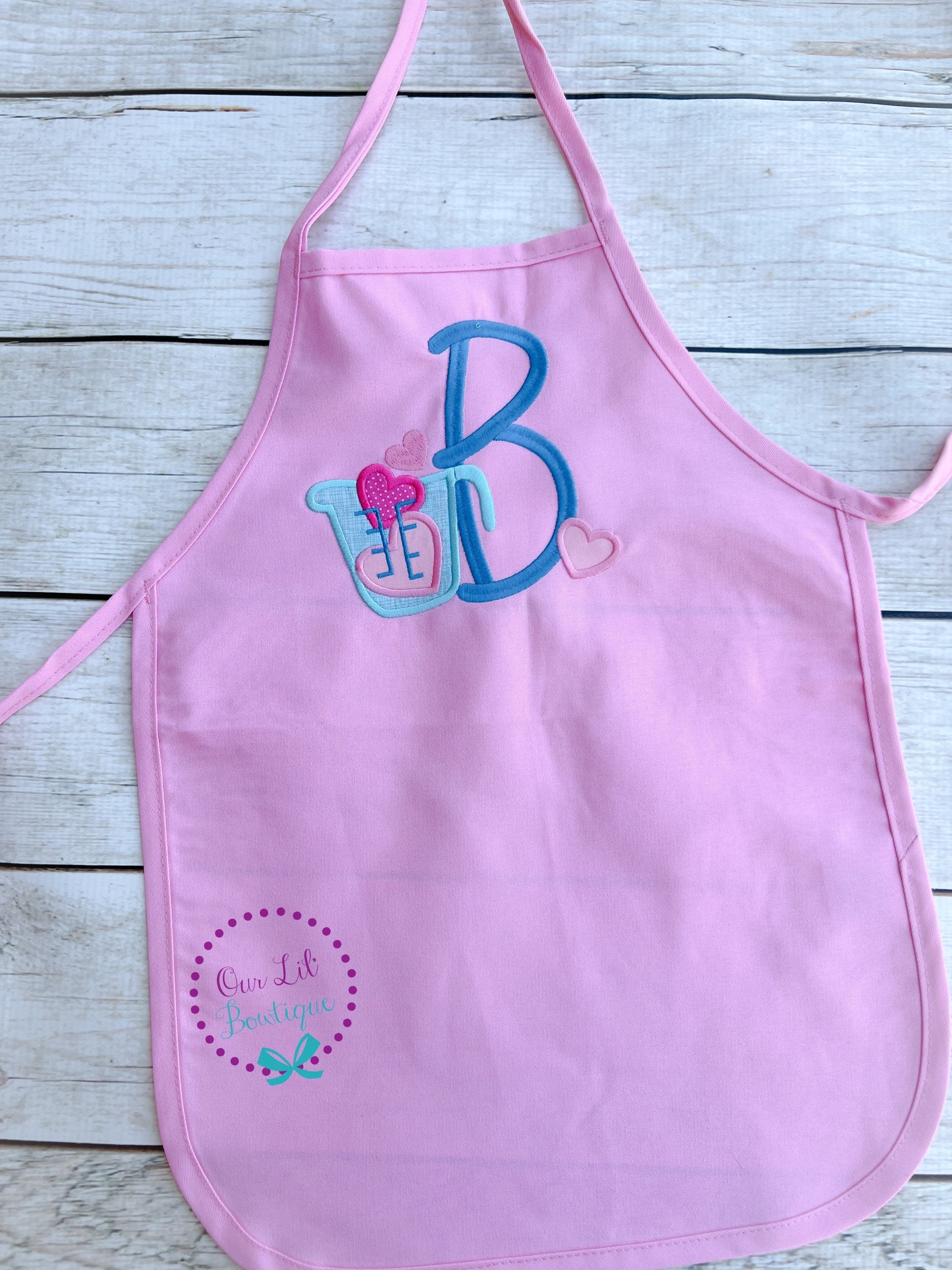 Personalized Kids Apron: Initial & Measuring Cup Design