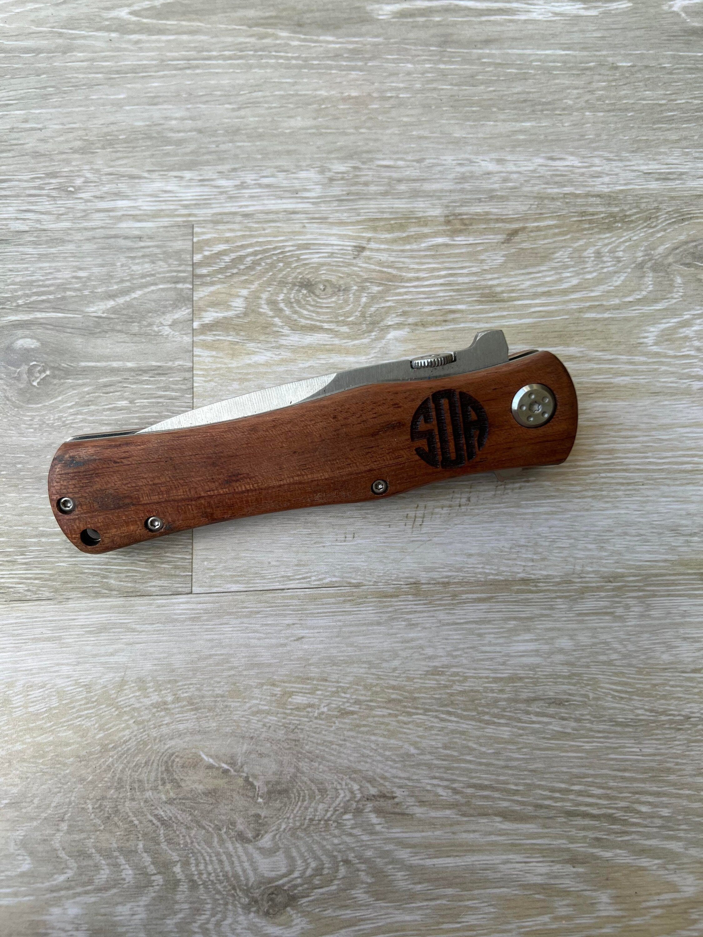 Monogrammed Pocket Knife - Personalized Knife for Husband - Hunting Knife - Custom Knife - Fathers Day Gift - Groomsman Gift - Pocket Knife