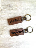 Dad Keychain - Personalized Keychains - Wood Keychain for Dad - Laser Engraved - Fathers Day Keychain - Papa Keychain - Grandpa - Best Dad