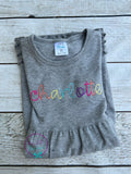 Personalized Girls Dress - Name Dress - Girls Name Dress - Colorful Name Dress - Rainbow Name - Kids Name Dress - Kids Gift - Personalized