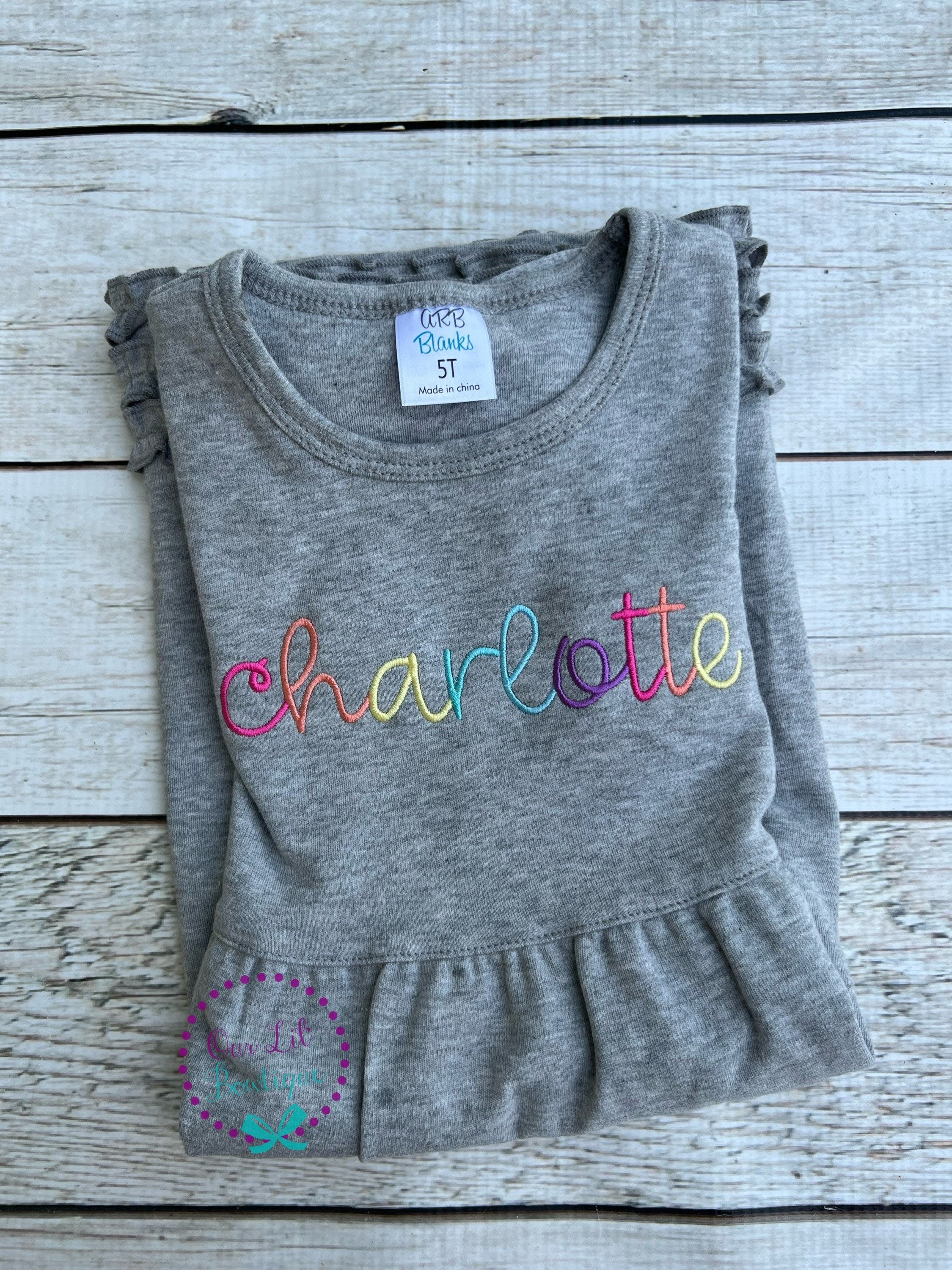 Personalized Girls Dress - Name Dress - Girls Name Dress - Colorful Name Dress - Rainbow Name - Kids Name Dress - Kids Gift - Personalized