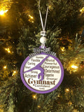 Gymnastics Ornament - Wooden Hanging Christmas Tree Ornament - Gymnastics Lover - Gymnastics Gift - Gymnast Ornament - Bars - Beam - Vault