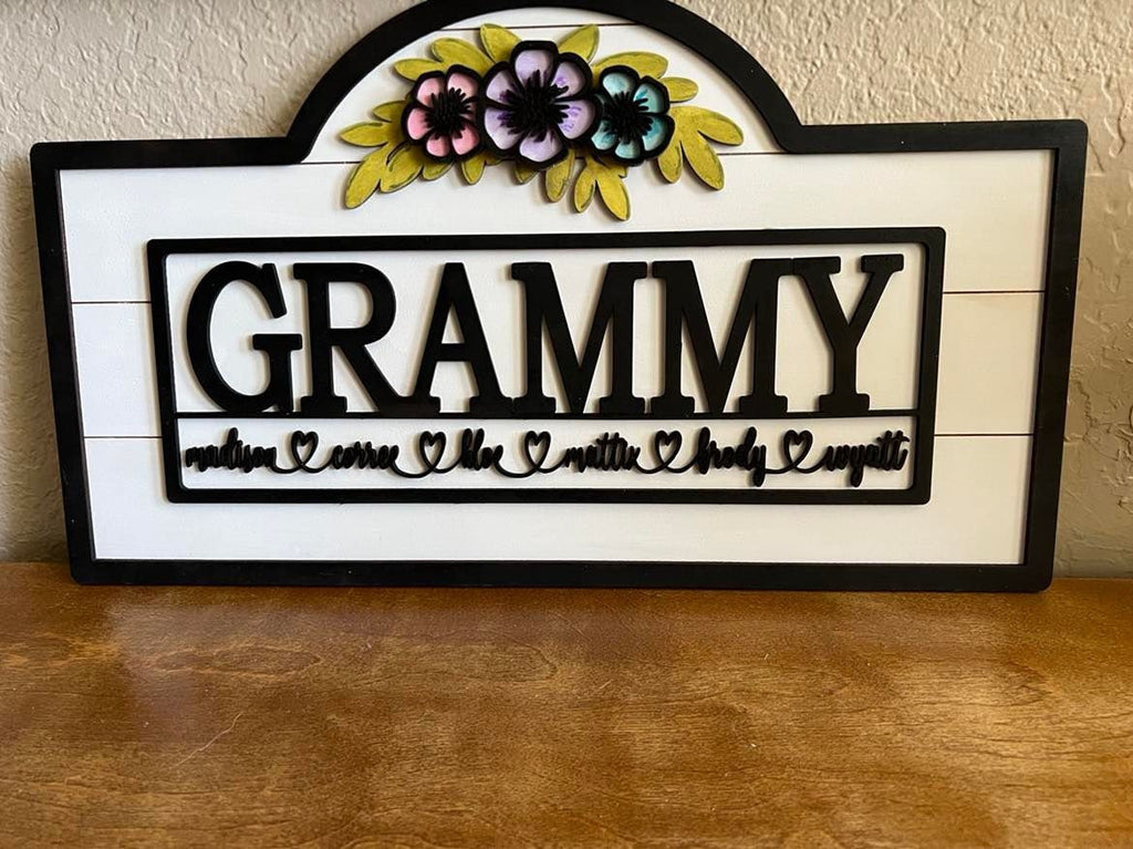 Mother's Day Sign - Grammy Sign - Grandma Sign - Mothers Day Family Sign - Mothers Day Gift -Personalized Mom Frame - Gift for Mom