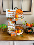 Orange Tiered Tray Decor - Orange Decor - Orange Tiered Tray - Oranges - Finished Tiered Tray Set - Farmhouse Home Decor - Summer
