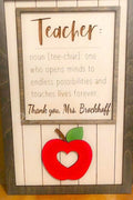 Teacher Gift - Teacher Appreciation Sign - Teacher Definition Sign - Gifts for Teachers - Classroom Decor - Personalized Teacher Decor