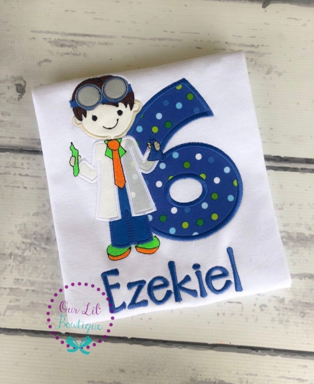 Personalized Scientist Birthday Shirt: Girl's Science Outfit