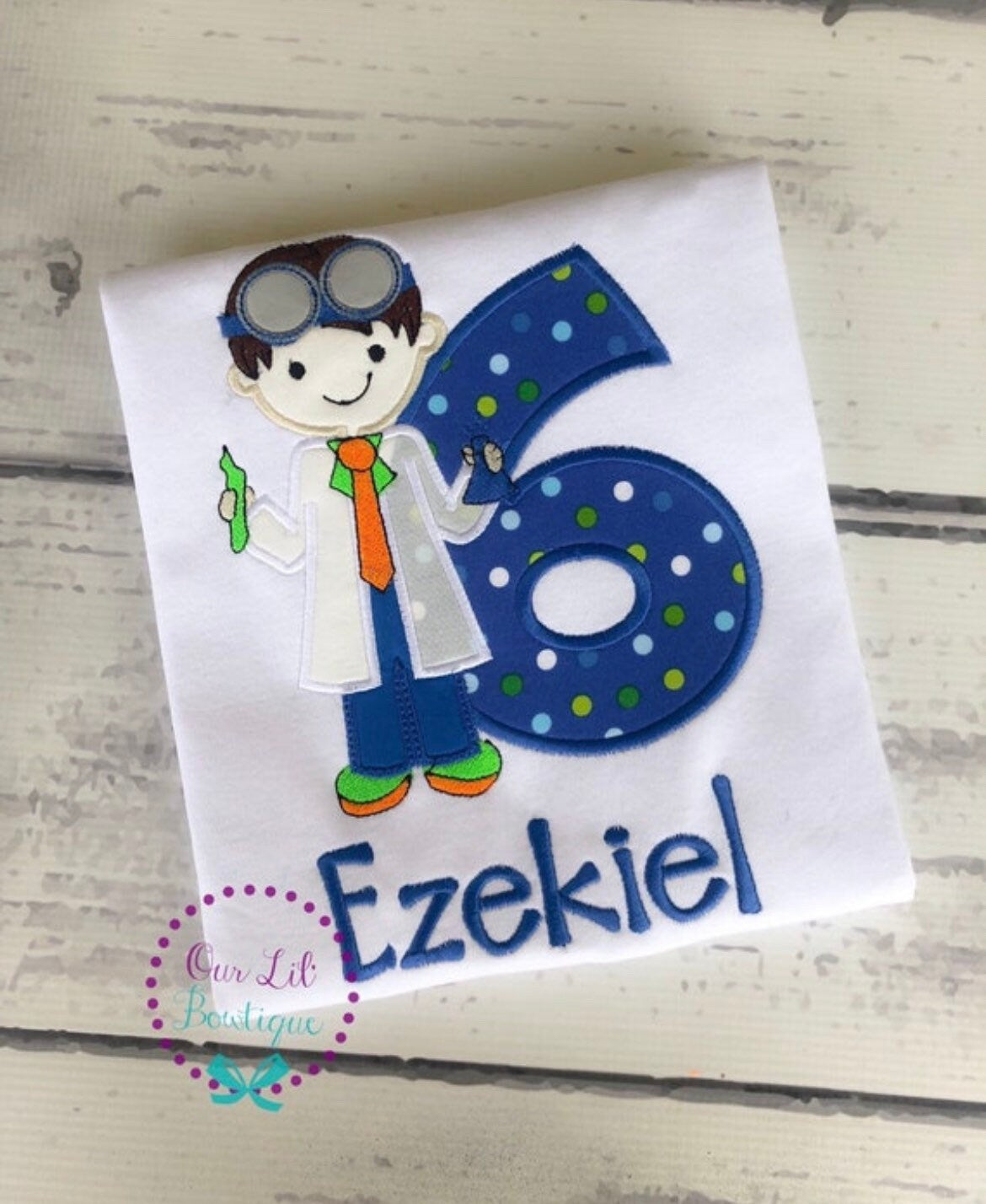 Personalized Scientist Birthday Shirt: Girl's Science Outfit