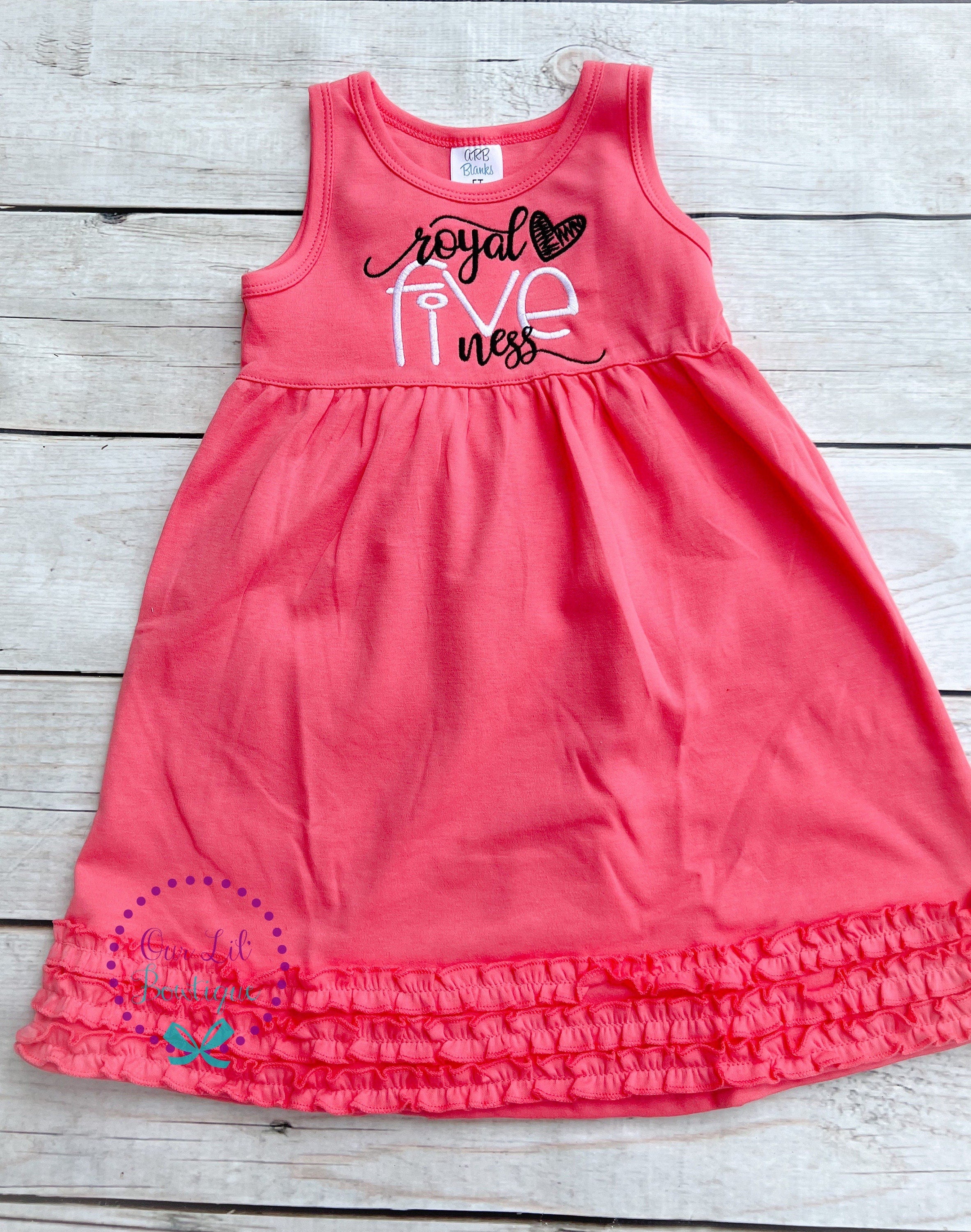 Royal Five Ness Birthday Dress - Fifth Birthday Outfit