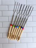 Personalized Marshmallow Roasting Sticks - Marshmallow Roasting - Personalized Wooden Handle - Camping Tool - Campfire stick
