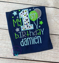 Personalized Boys Birthday Shirt: Embroidered Balloons, Custom Age