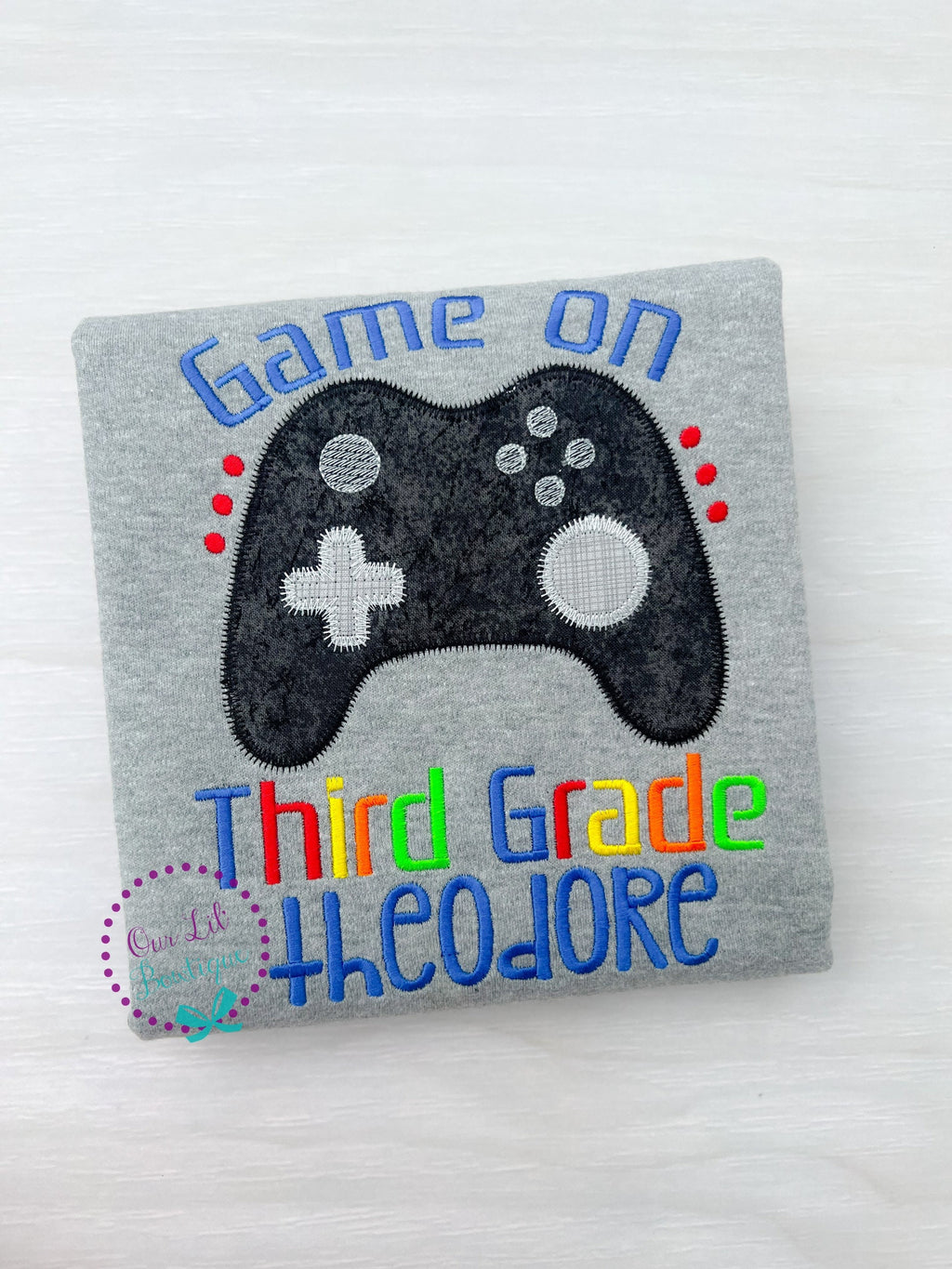 Embroidered Video Game Controller Back to School Shirt