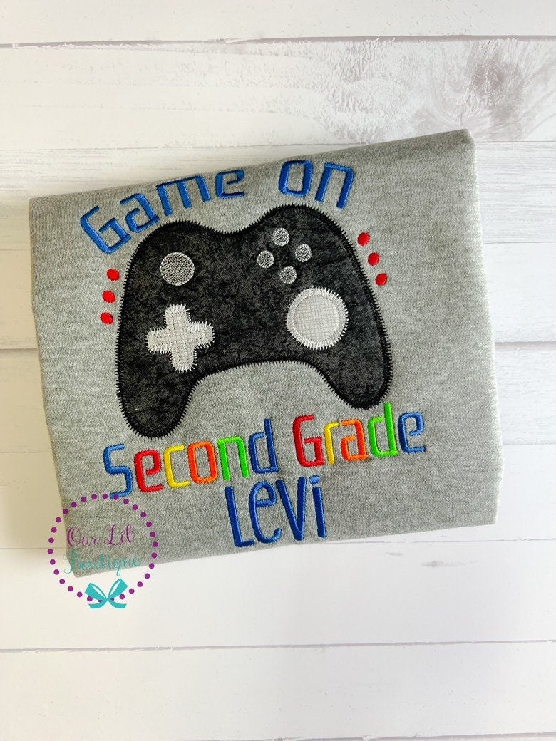 Embroidered Video Game Controller Back to School Shirt