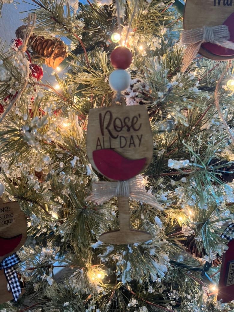 Wine Ornaments - Mom Ornaments - Best Friends Ornament - Girls Night - Wine Gift - Wine Tags - Wine Wood Ornament - Gifts for Girlfriend