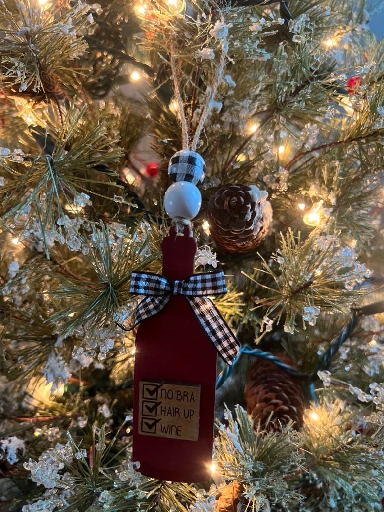 Wine Ornaments - Mom Ornaments - Best Friends Ornament - Girls Night - Wine Gift - Wine Tags - Wine Wood Ornament - Gifts for Girlfriend